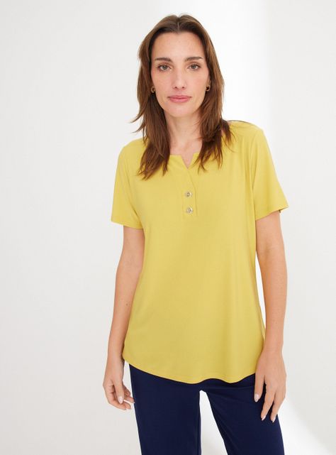 Polera Hebilla Metálica en Escote-0