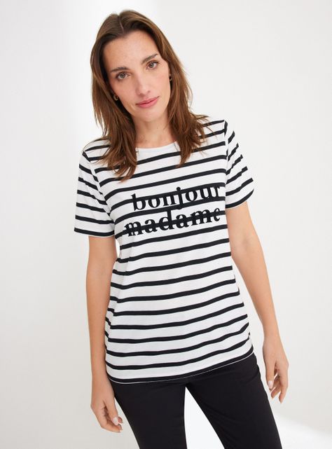 Polera Rayada con Texto-0