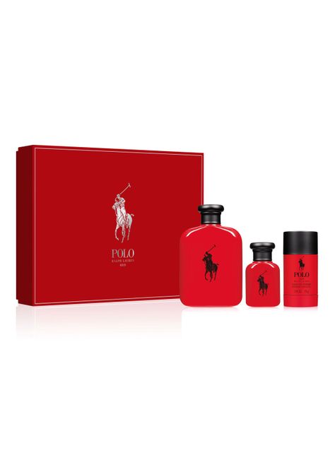 Set Perfume Hombre Polo Red EDT 125 ml +  EDT 40 ml + Desodorante 75g-1