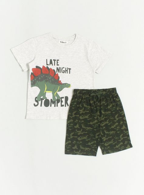 Pijama Corto Estampado Print-0