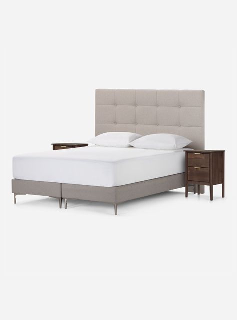 Set Muebles Respaldo 2 Plazas + 2 Veladores Issey Niebla-2
