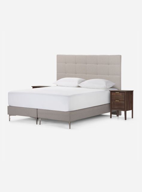 Set Muebles Respaldo King + 2 Veladores Issey Niebla-0