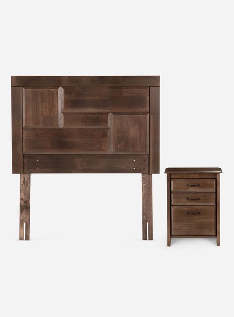 Cama Europea Indie 1.5 Plazas + Respaldo + Velador Dolce-2