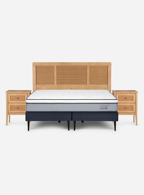 Cama Europea Indie King + Set Muebles Charles-1