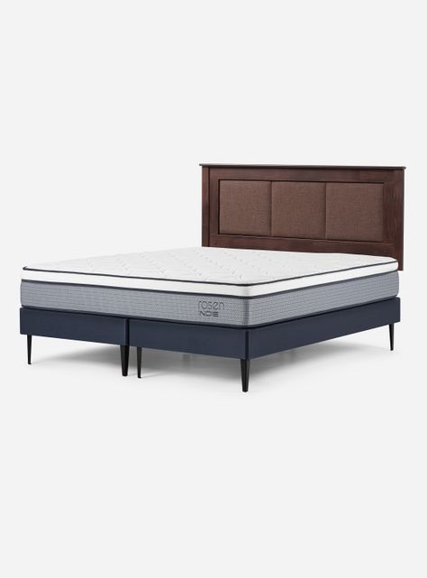 Cama Europea Indie 2 Plazas Base Dividida + Respaldo-0