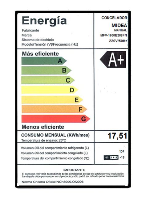 Freezer Vertical Frío Directo 157 Litros MFV-1600B208FN-2