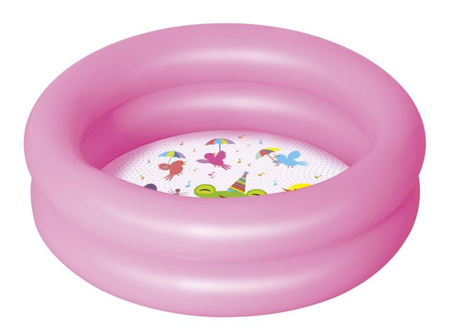 Piscina 2 Anillos Rosada-0