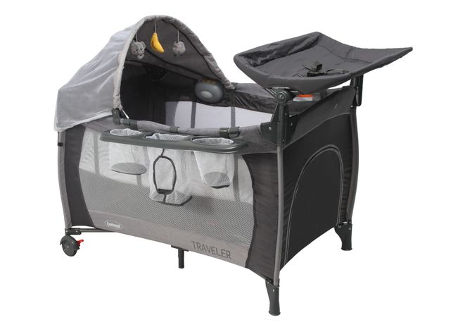 Cuna Corral Con Mudador Pack & Play Traveler Gris Bebesit-1