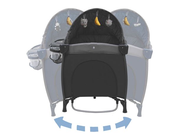 Cuna Corral Con Mudador Pack & Play Traveler Gris Bebesit-2