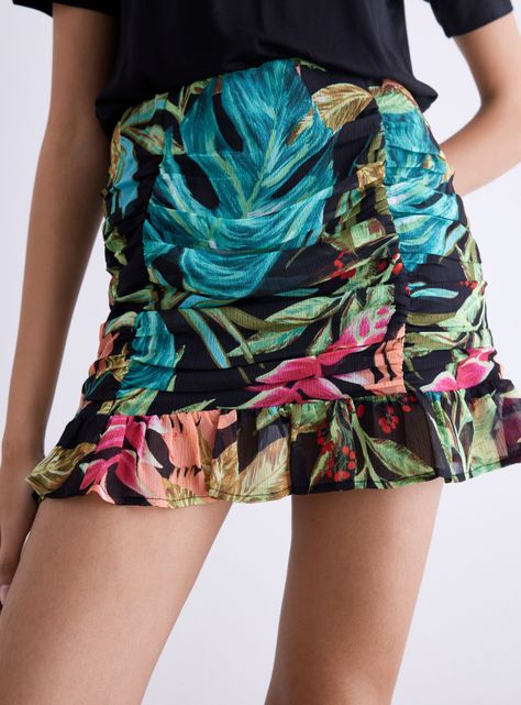 Falda Estampada Detalle Vuelos-2