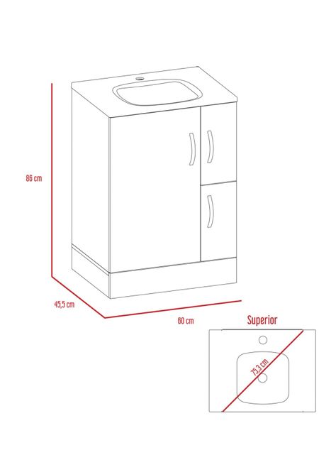 Mueble Lavamanos de Baño Vanguard TuHome-1
