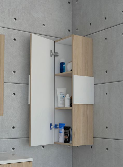 Mueble Optimizador de Baño Vanguard Rovere Blanco-4