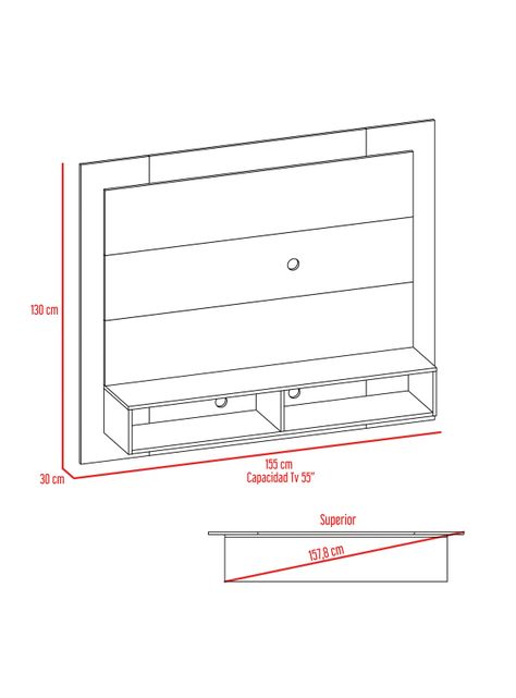 Panel TV 55" + Repisa The Wall-2