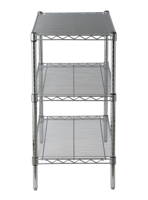 Estante Acero Cromado 46 x 91 x 84 cm 3 Repisas-2