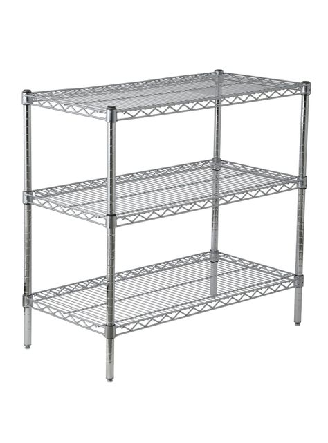 Estante Acero Cromado 46 x 91 x 84 cm 3 Repisas-0