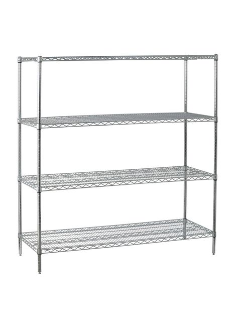 Estante Acero Cromado 46 x 152 x 160 cm 4 Repisas-0