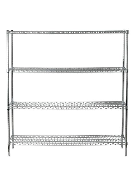 Estante Acero Cromado 46 x 152 x 160 cm 4 Repisas-1