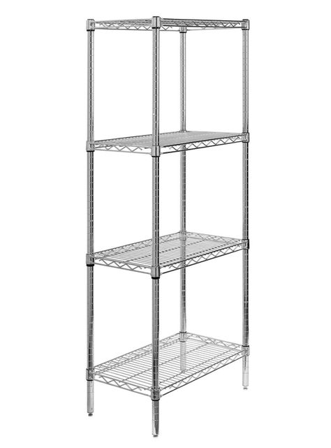 Estante Acero Cromado 36 x 61 x 160 cm 4 Repisas-0