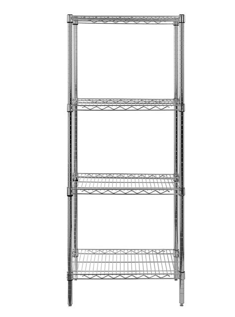Estante Acero Cromado 36 x 61 x 160 cm 4 Repisas-1