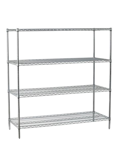 Estante Acero Cromado 61 x 152 x 160 cm 4 Repisas-0