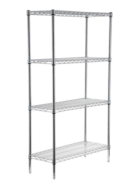 Estante Acero Cromado 36 x 91 x 160 cm 4 Repisas-0