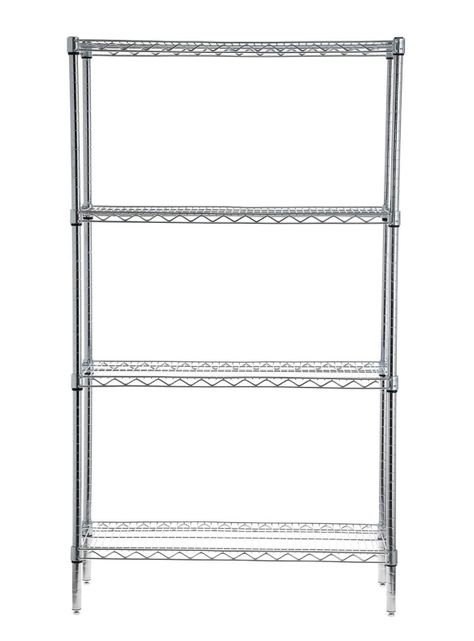 Estante Acero Cromado 36 x 91 x 160 cm 4 Repisas-1
