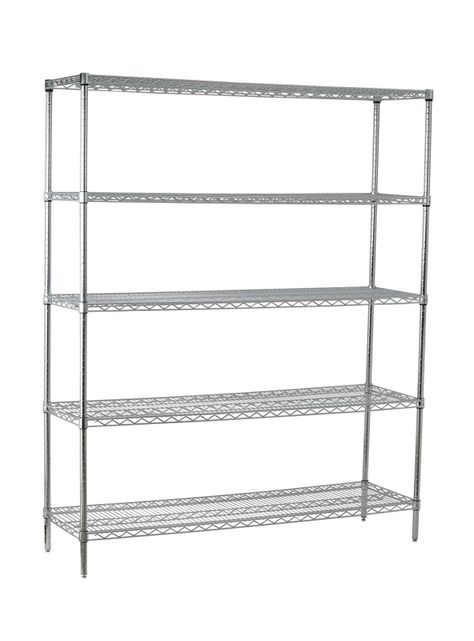 Estante Acero Cromado 46 x 152 x 188 cm 5 Repisas-0