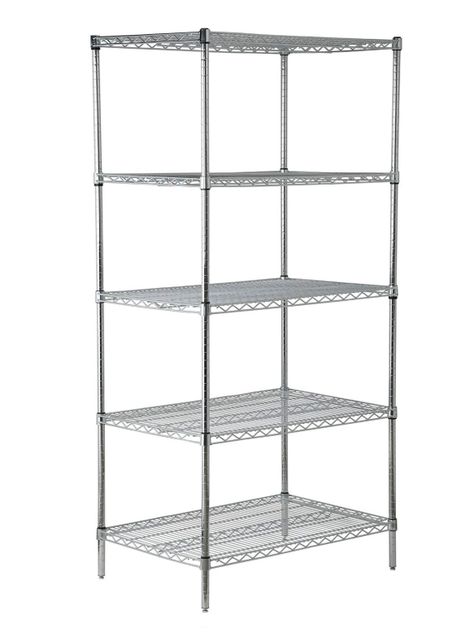 Estante Acero Cromado 61 x 91 x 188 cm 5 Repisas-0