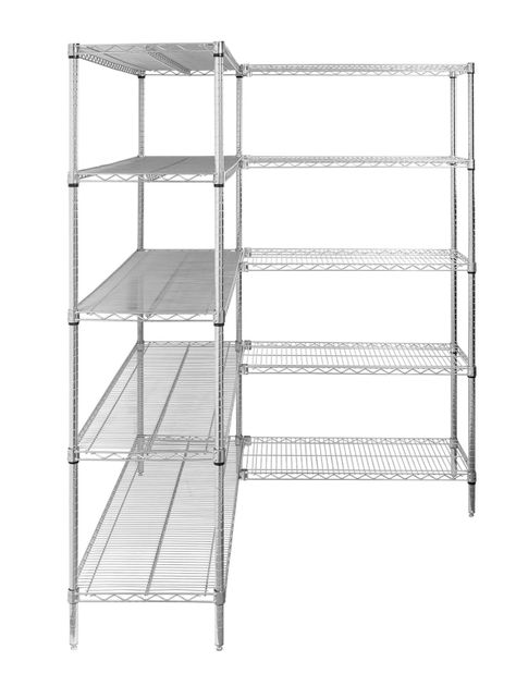 Estante Acero Cromado en L 152 x 137 x 188 cm 5 Repisas-1