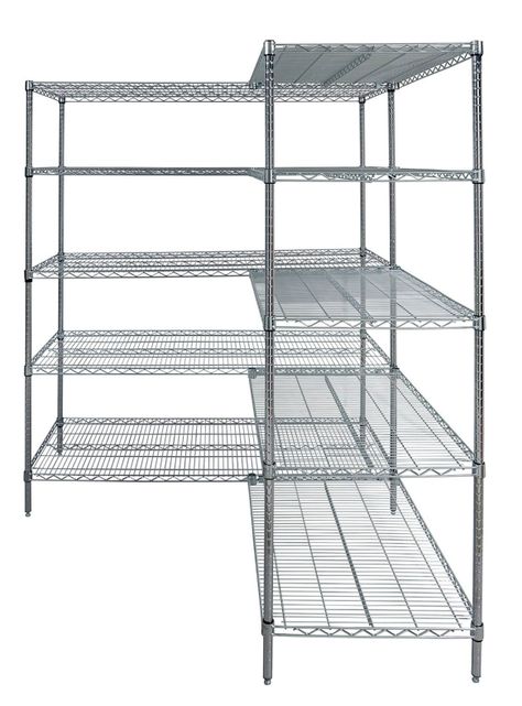 Estante Acero Cromado en L 152 x 152 x 188 cm 5 Repisas-2