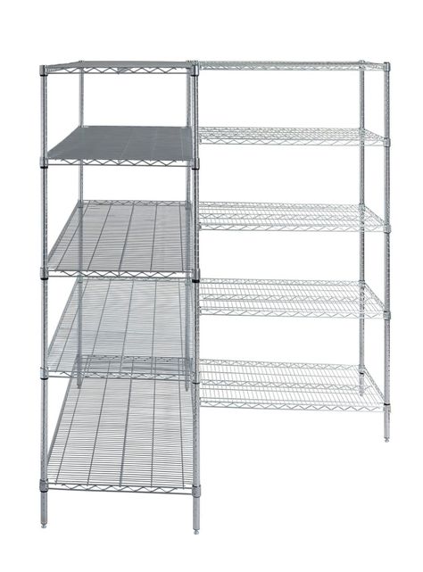 Estante Acero Cromado en L 152 x 152 x 188 cm 5 Repisas-1