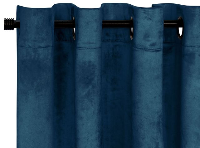 Set Cortinas Velvet Illusions 140 x 220 cm Azul Idetex-0