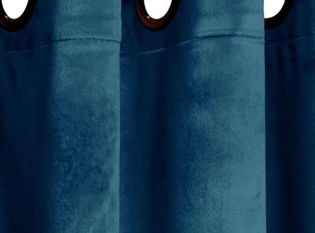 Set Cortinas Velvet Illusions 140 x 220 cm Azul Idetex-2