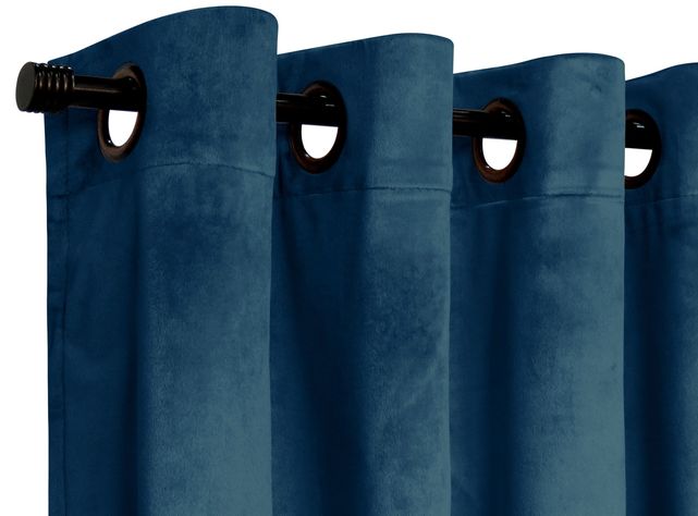 Set Cortinas Velvet Illusions 140 x 220 cm Azul Idetex-1