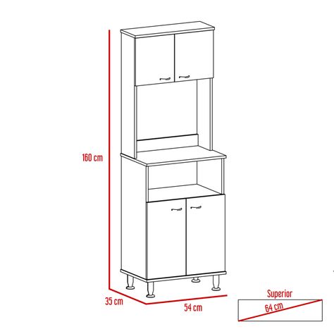 Muebles de Cocina: Microondas + Optimizador Diseño 4 TuHome-2