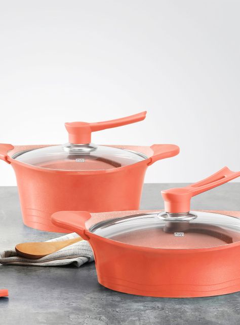 Batería de Cocina 6 Piezas Rosa-0