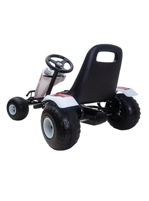 Auto a Pedal Go Kart Racing Blanco-2