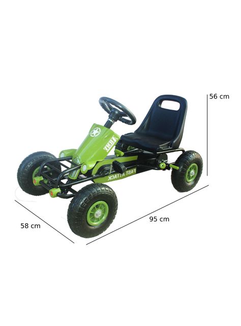 Auto a Pedal Go Kart Racin XL Verde-3