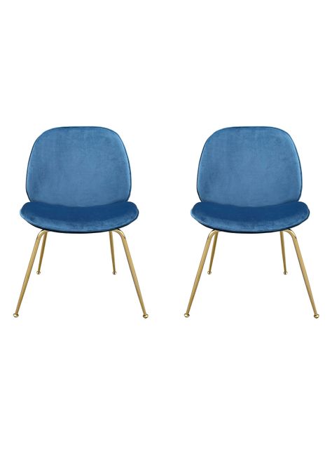 Par de Sillas de Comedor Century Velvet-0