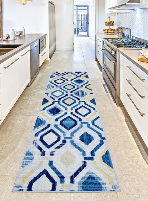 Alfombra de Pasillo Elit 70x230 cm Azul-1