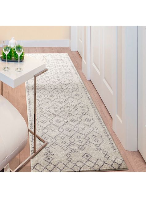 Alfombra de Pasillo 70 x 230 cm Modalfo Florida27 Blanco-1