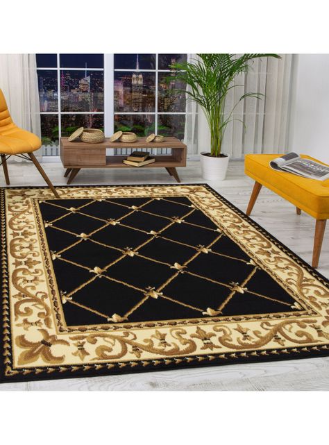 Alfombra 153 x 213 cm Kashank 503 Negro-1