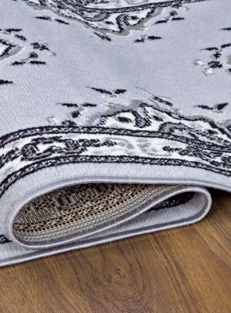 Alfombra de Pasillo Kashank 60x213 cm Gris-1