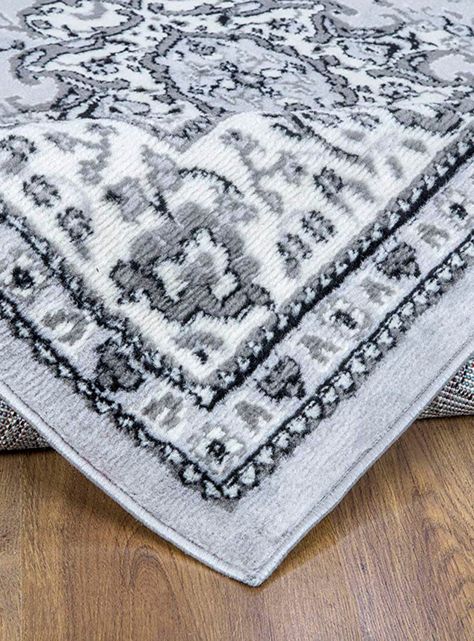 Alfombra de Pasillo Kashank 60x213 cm Gris-2