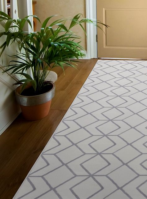 Alfombra de Pasillo Kashank 60x213 cm Blanco-4