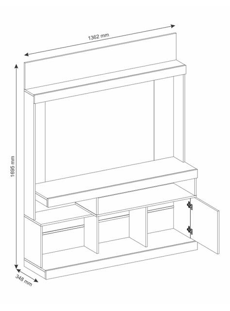 Home TV 55" Monaco 1 Puerta-1