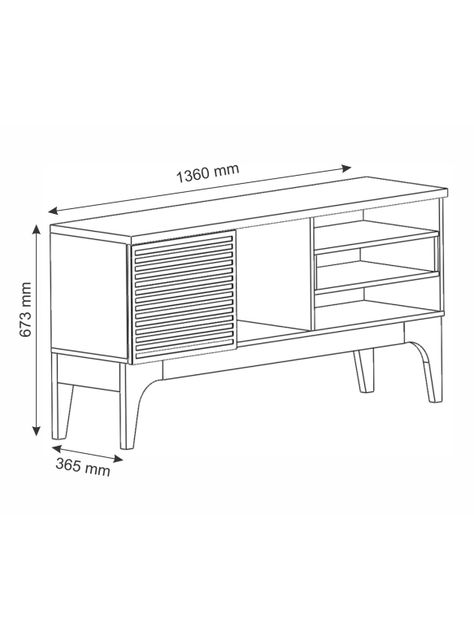 Rack TV 60" Veneza 1 Puerta-1