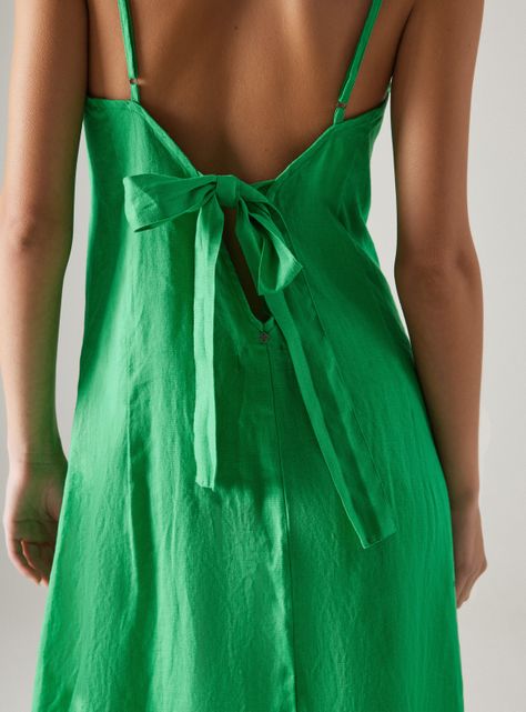 Vestido Lino Pabilo con Amarra en Espalda-3