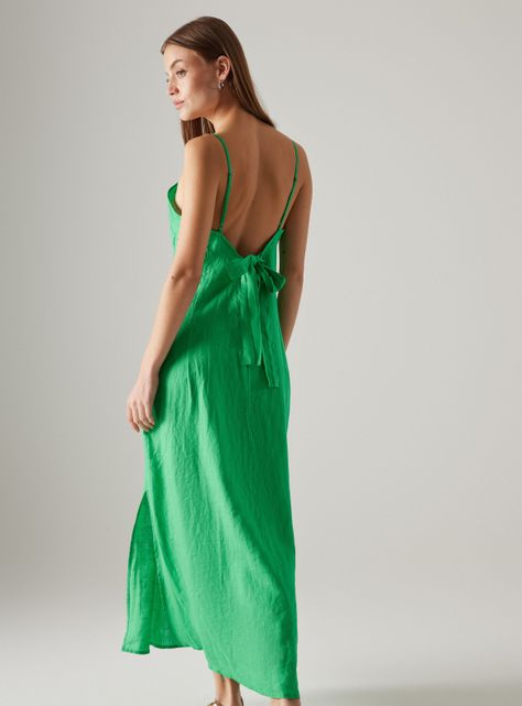 Vestido Lino Pabilo con Amarra en Espalda-1