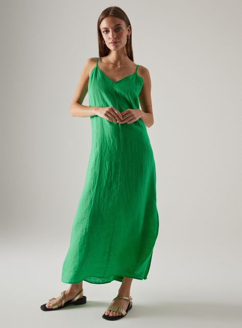 Vestido Lino Pabilo con Amarra en Espalda-4